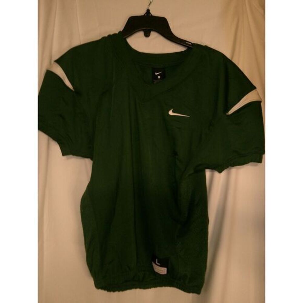 Youth Nike Green Athletic Football‎ Jersey Breathable Sportswear Large NWT